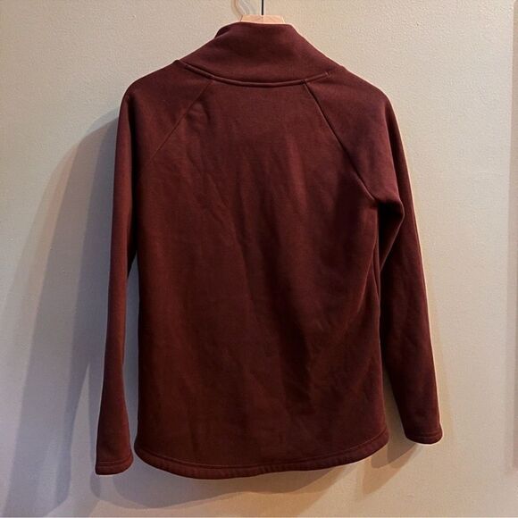 Athleta Cozy Karma Asym Pullover Maroon SP Petite - Picture 5 of 6